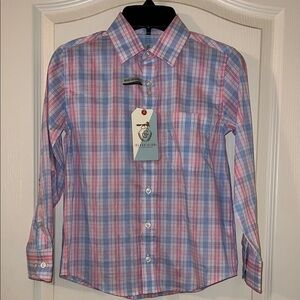 Classic Blue and Pink Plaid Boys 8 Shirt